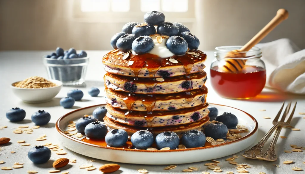 Blueberry Protein Pancakes